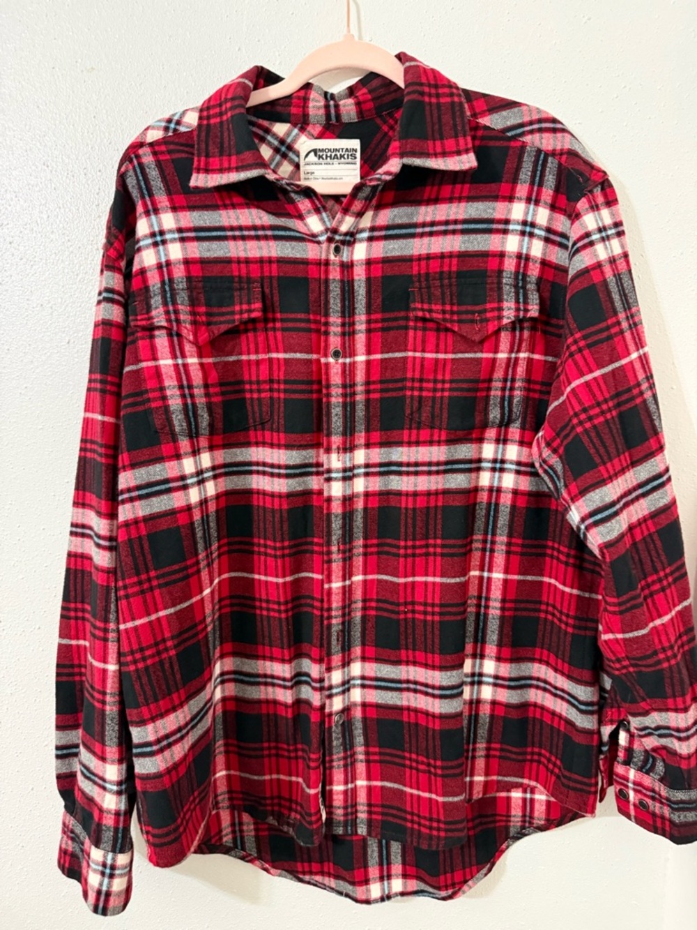 Mountain Khakis Red, Black & White Plaid Shirt